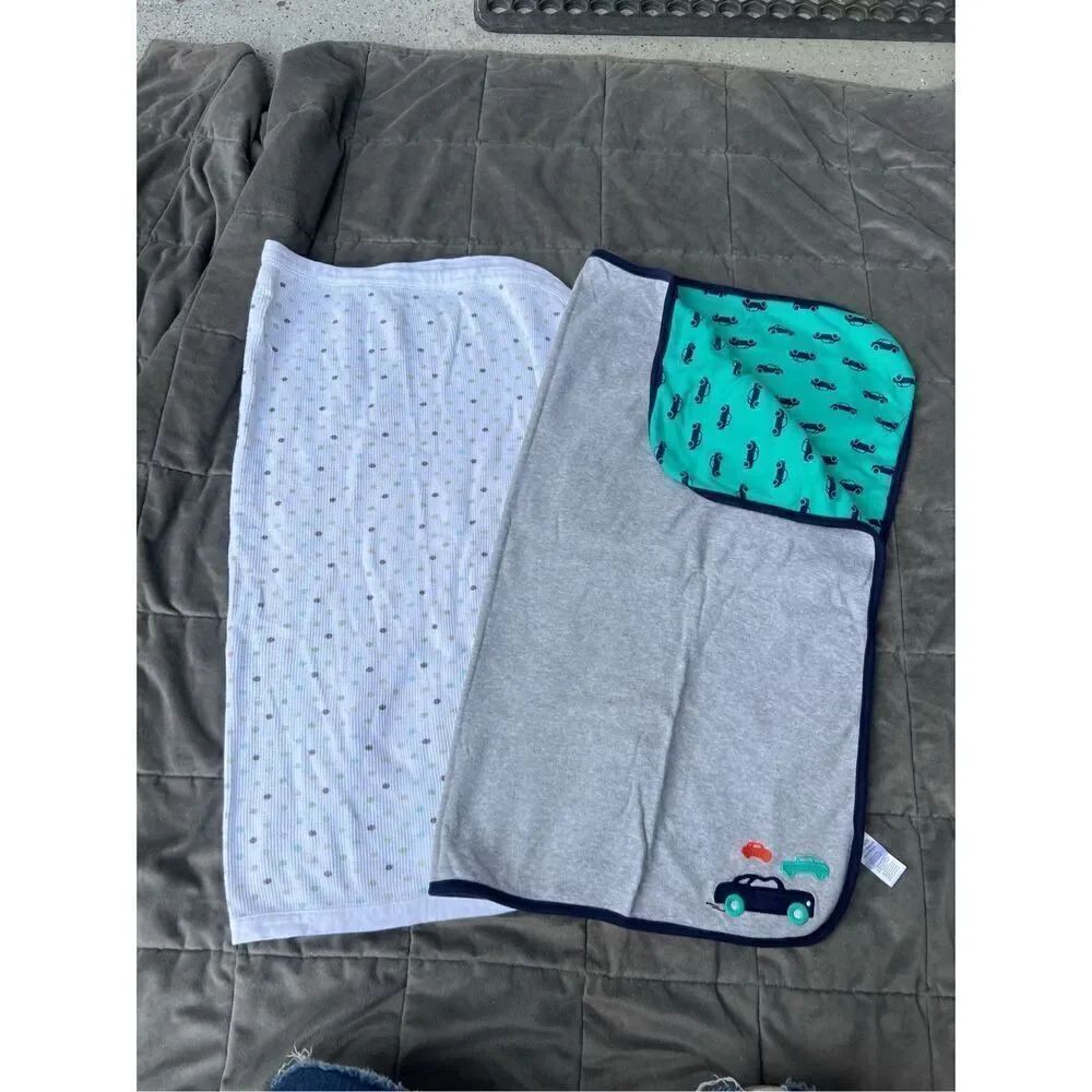 Baby Blanket Bundle Of 2 Both 100% Cotton Baby Blankets
